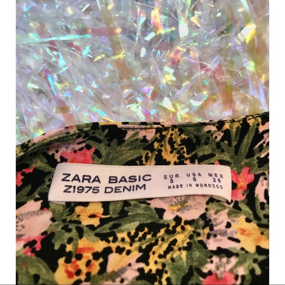 Zara Basic Z1975 Denim Floral Duster - Picture 9 of 9